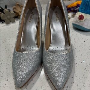 Silver Glitter Women's Heels
